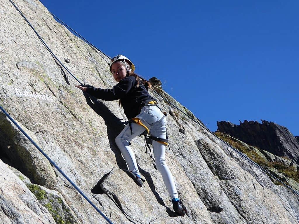 Projekt-Woche Alpenlernen Bächlitalhütte Klettern 2
