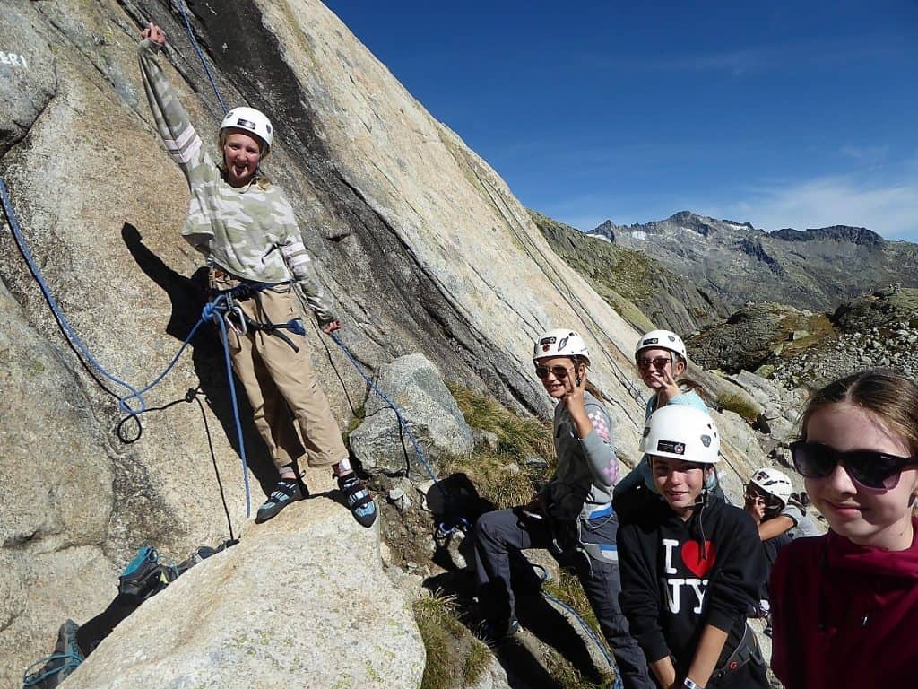 Projekt-Woche Alpenlernen Bächlitalhütte Klettern 4